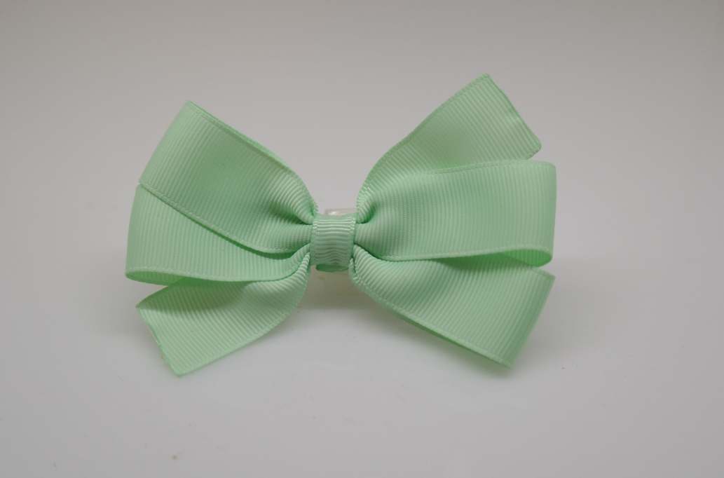 Large pinwheel hair Bow with colors  Pastel Green